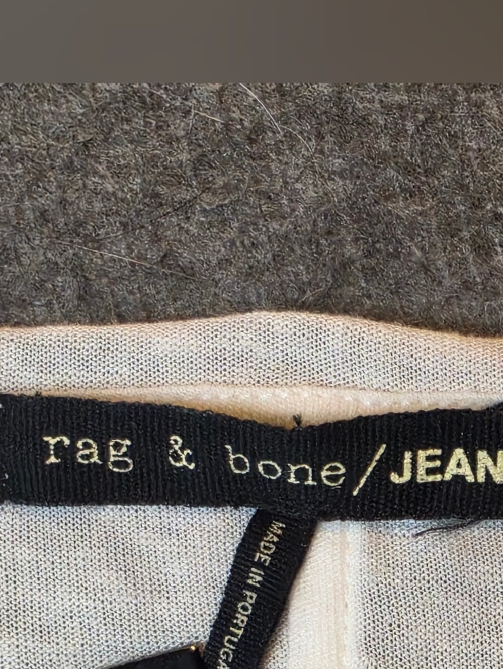 rag & bone JEAN Off-White Slub Center Seam High-Low Tee Shirt Small Linen Blend - Picture 7 of 10